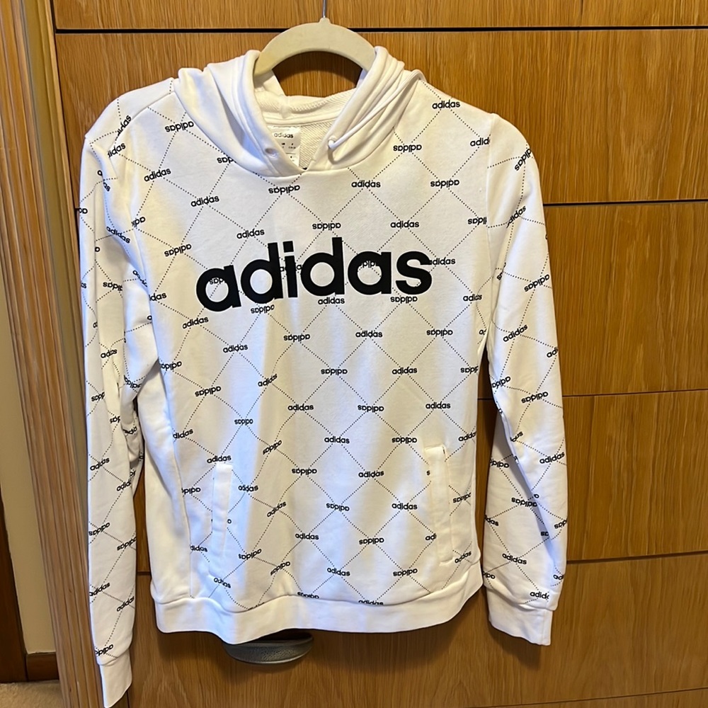 Never worn, White, size S Adidas hoodie